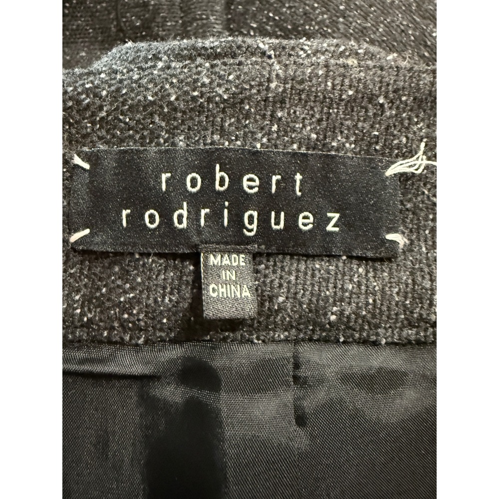 Robert Rodriguez Charcoal Grey Wool Silk Blend Draped Ruched Wrap Skirt Size 6 - Picture 4 of 8